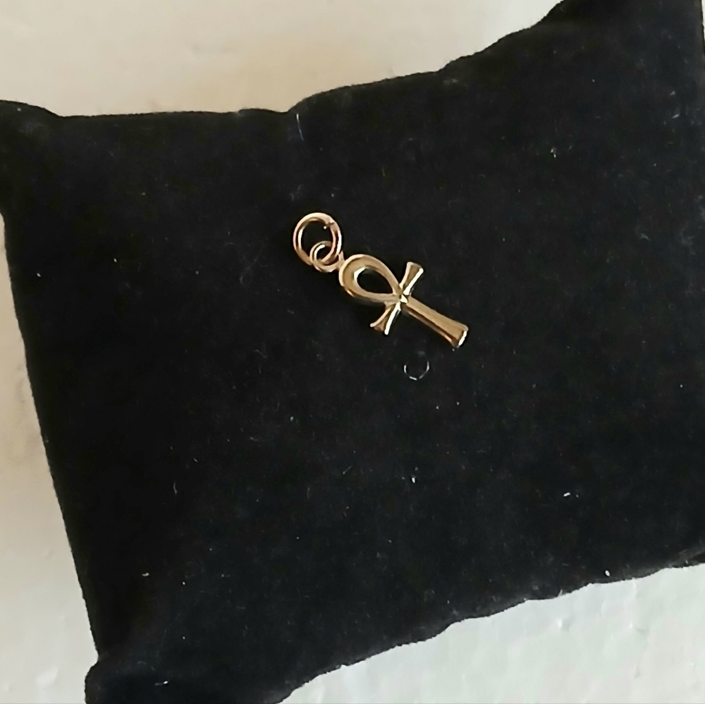 Antique Sterling Silver Ankh Cross  Charm